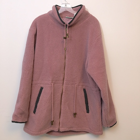 220 Hickory NWOT Mauve, Thick Fleece, Drawstring Jacket/Coat - Picture 3 of 10